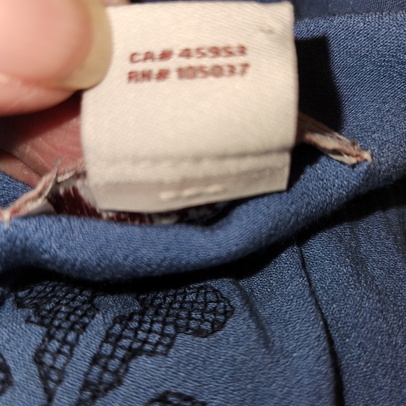 Ariat Tribal Tunic Size S Blue Embroidery & Beading High Low Peasant Bohemian - Picture 11 of 15